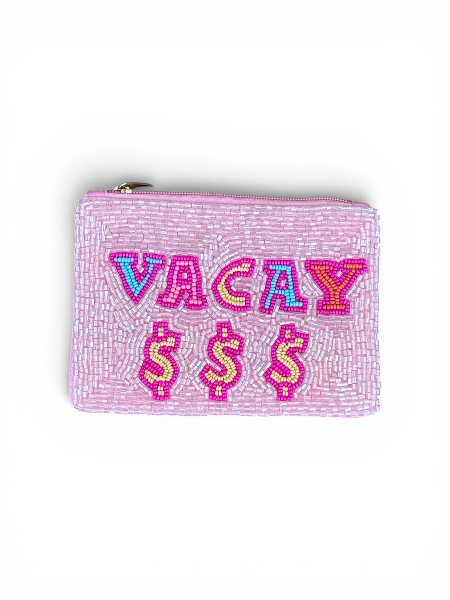Vacation Money Beaded Coin Purse