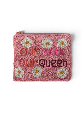 Load image into Gallery viewer, Our Mom Our Queen Beaded Coin Purse