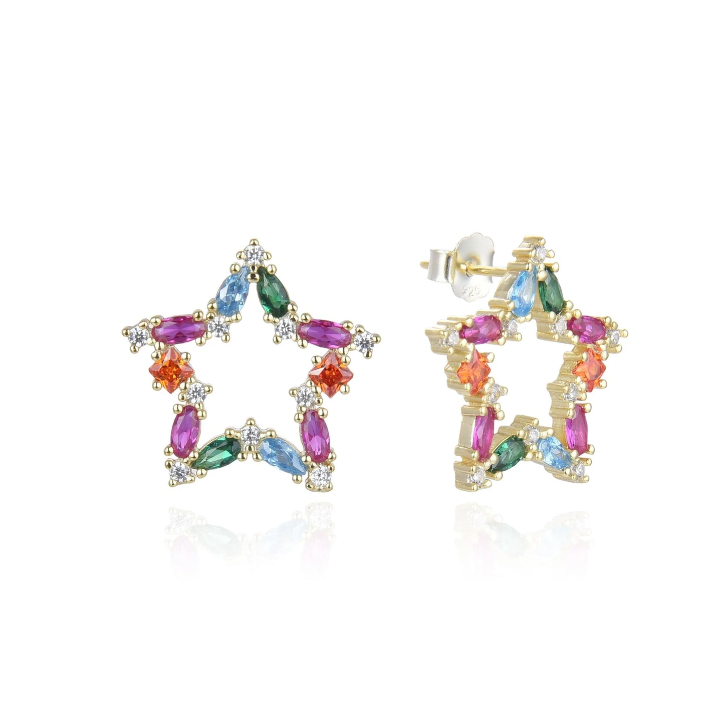 Star Multicolor Studs Earrings