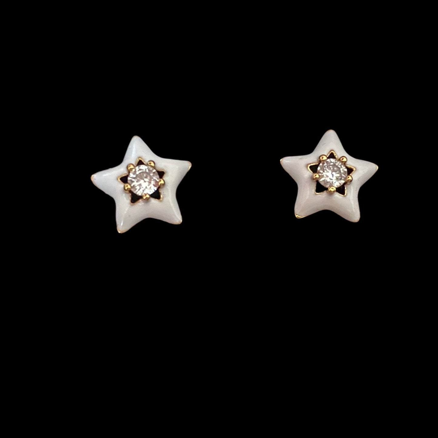 White Star Earrings