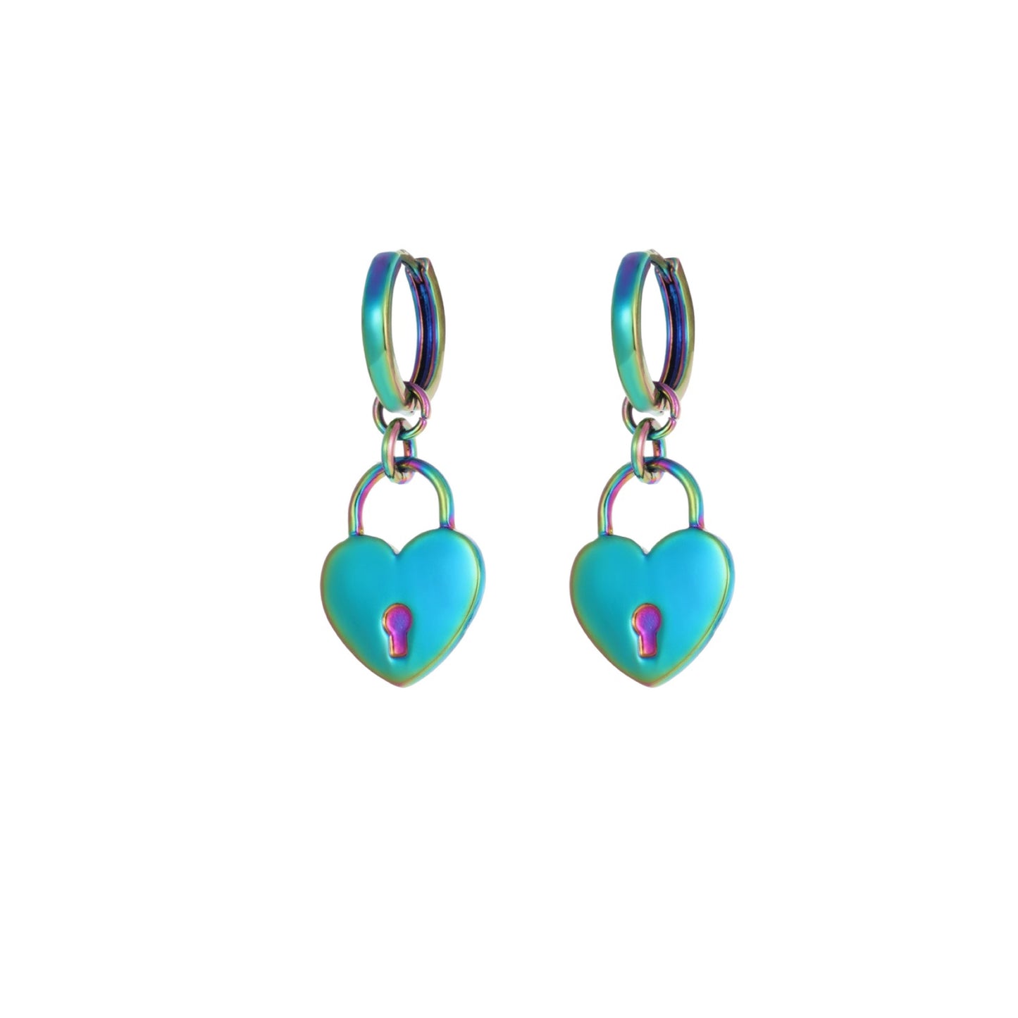 Multicolor Heart Earrings