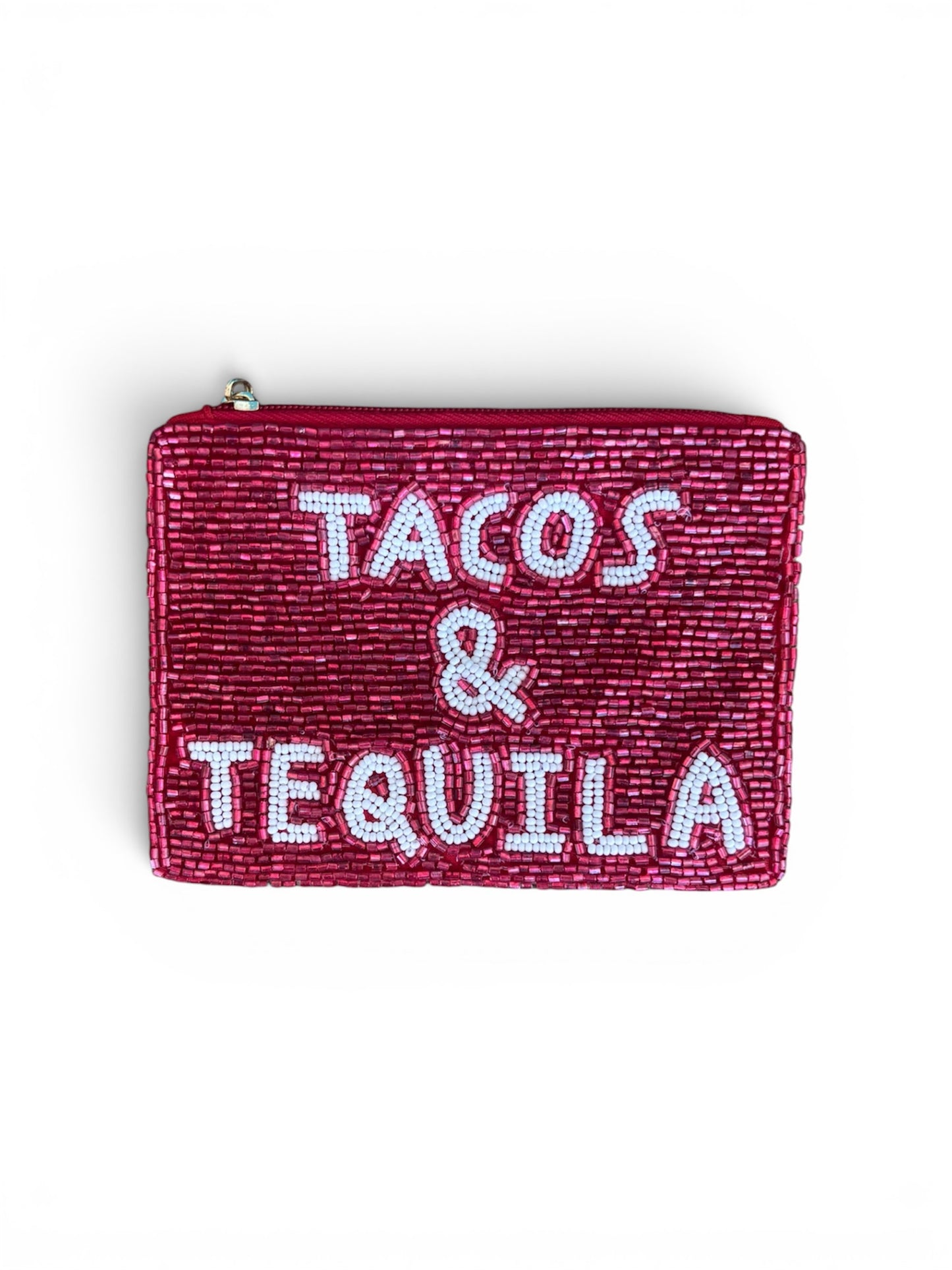 Tacos & Tequila Beaded Coin Purse