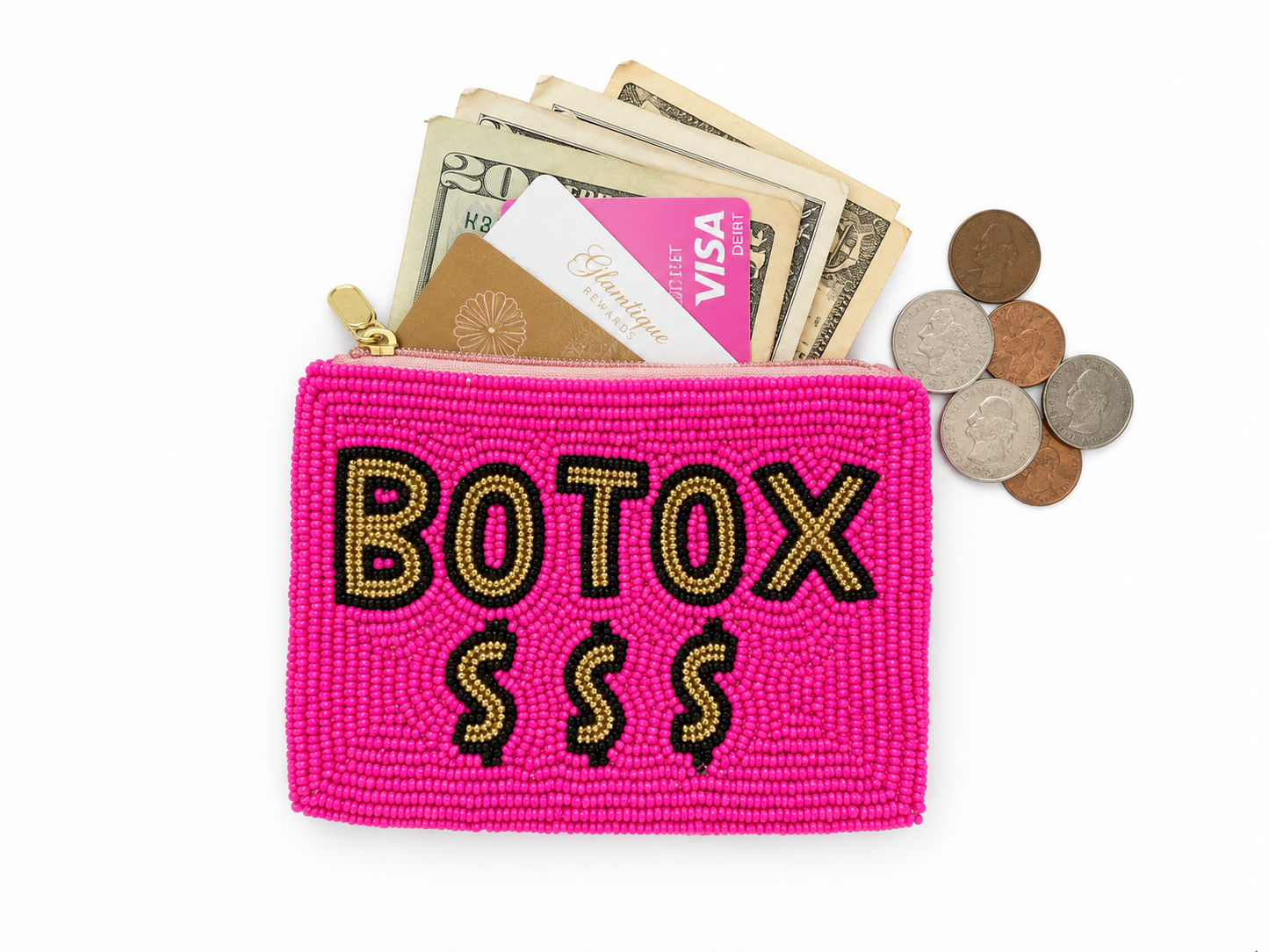 Botox Beaded Coin Purse