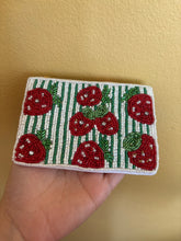 Load image into Gallery viewer, Strawberry Beaded Coin Purse
