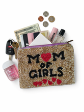 Load image into Gallery viewer, Mom Of Girls Beaded Coin Purse
