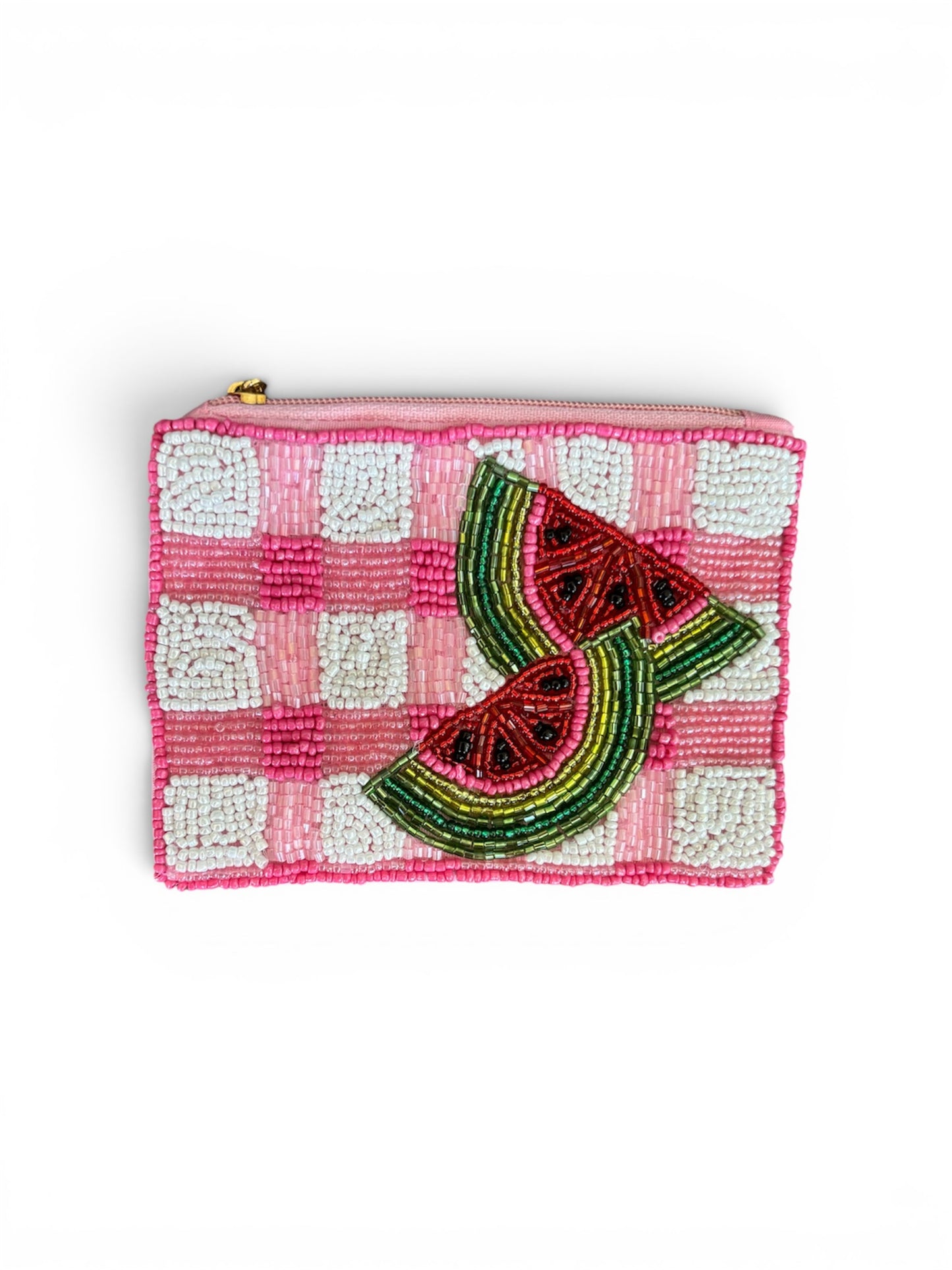 Watermelon Beaded Coin Purse