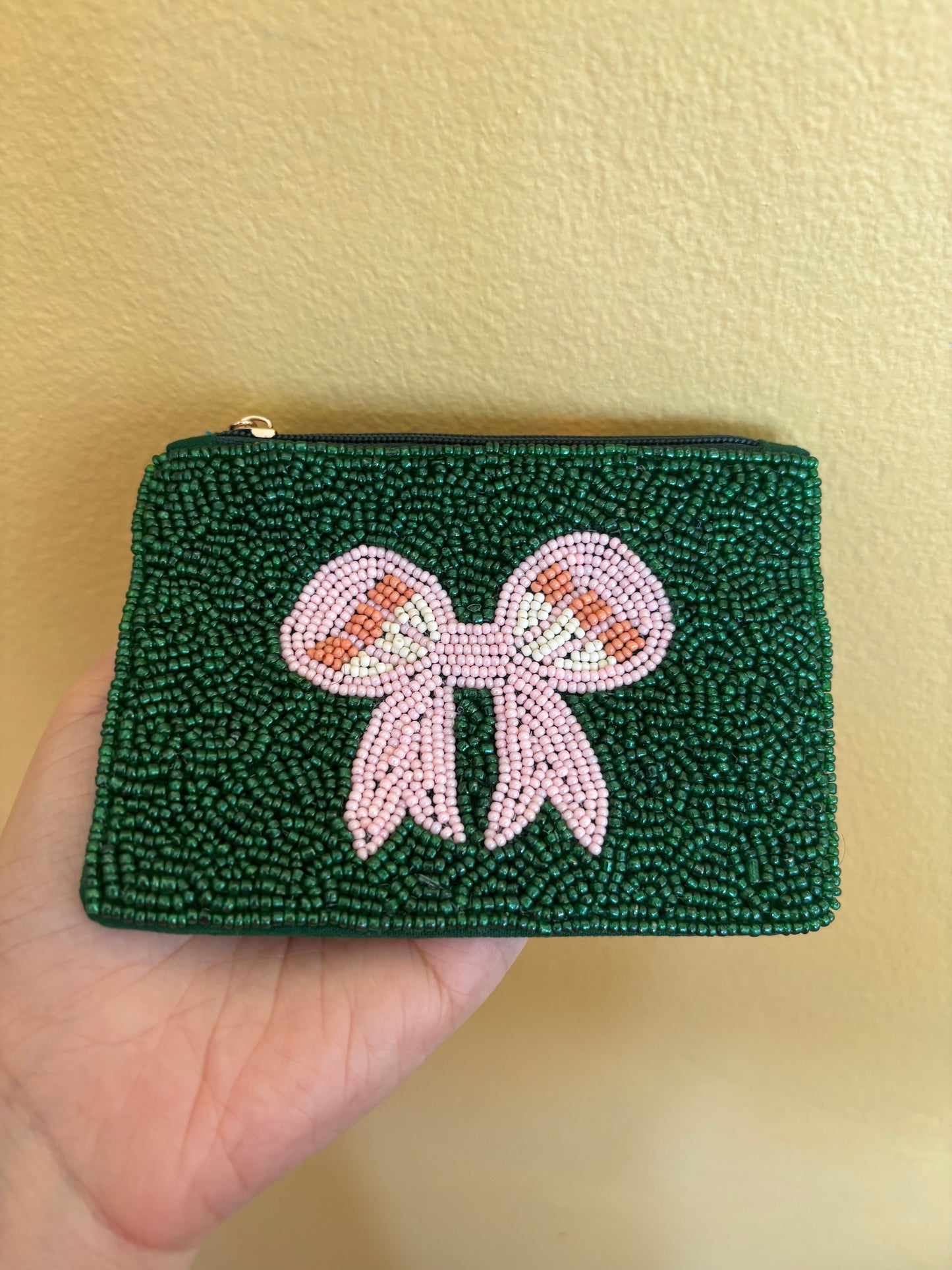Bow Tie Beaded Coin Purse