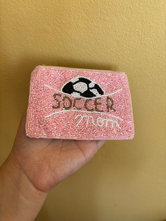 Soccer Mom Beaded Coin Purse