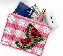 Load image into Gallery viewer, Watermelon Beaded Coin Purse
