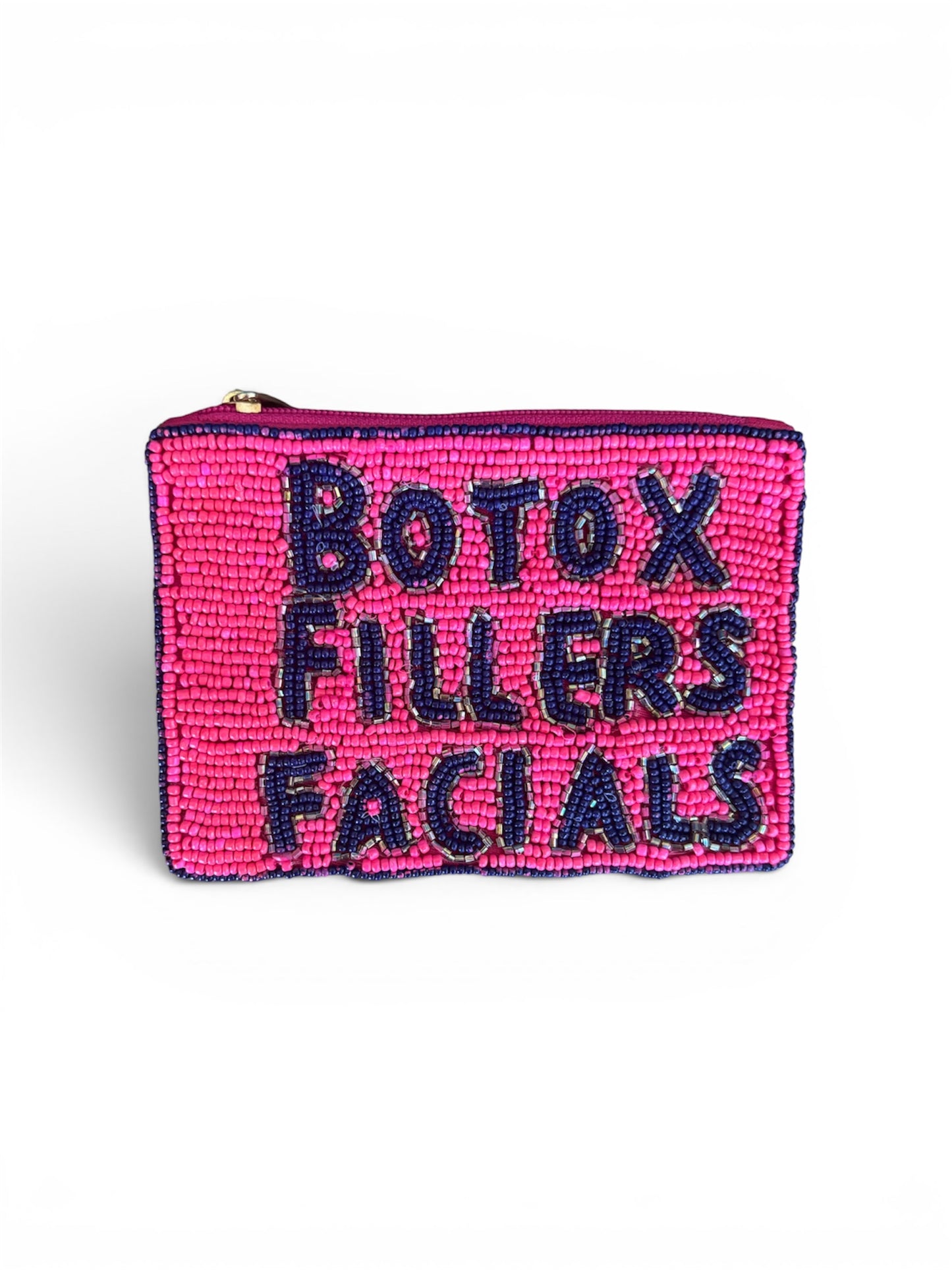 Botox, Fillers And Facials Beaded Coin Purse