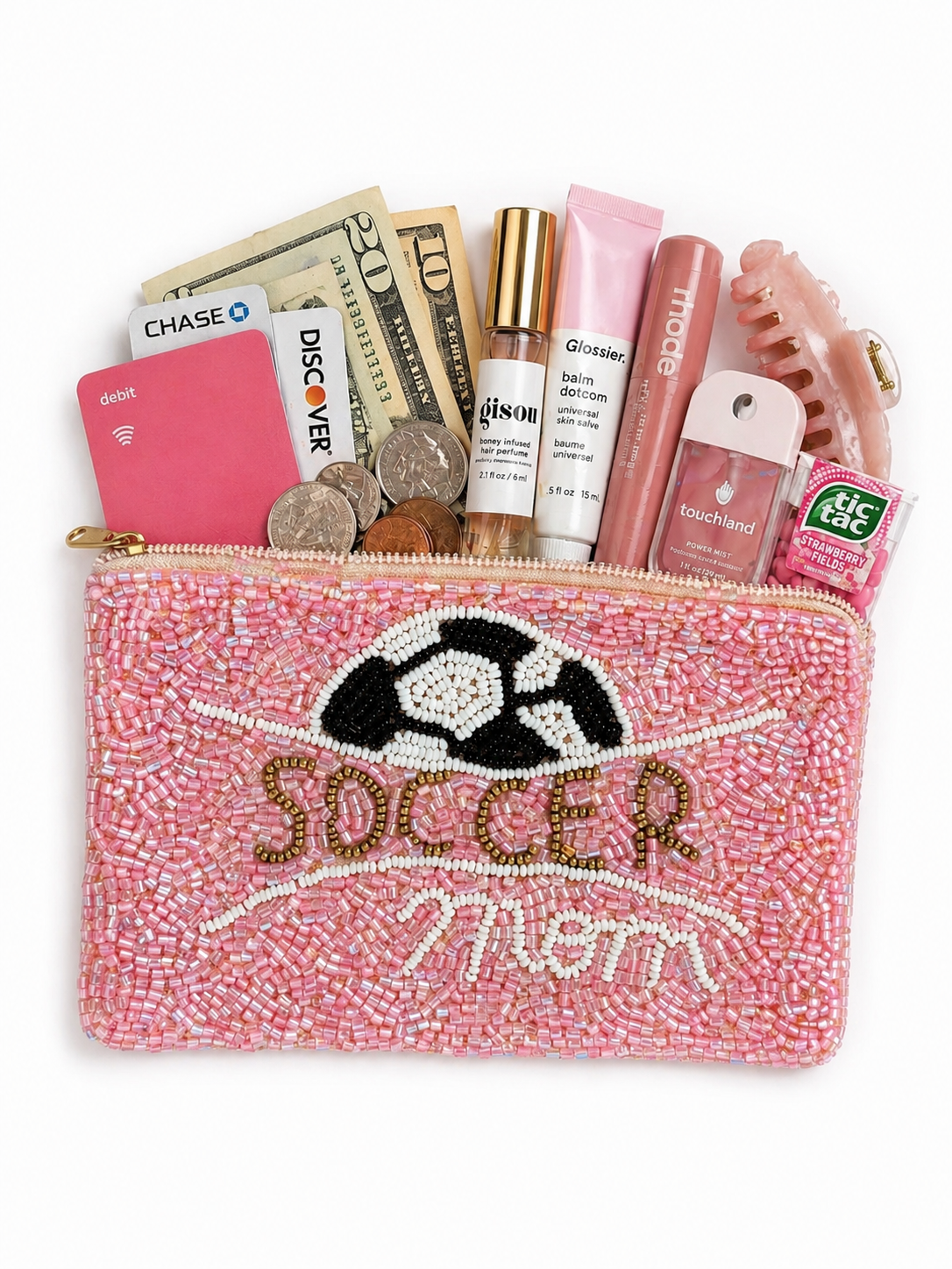 Soccer Mom Beaded Coin Purse