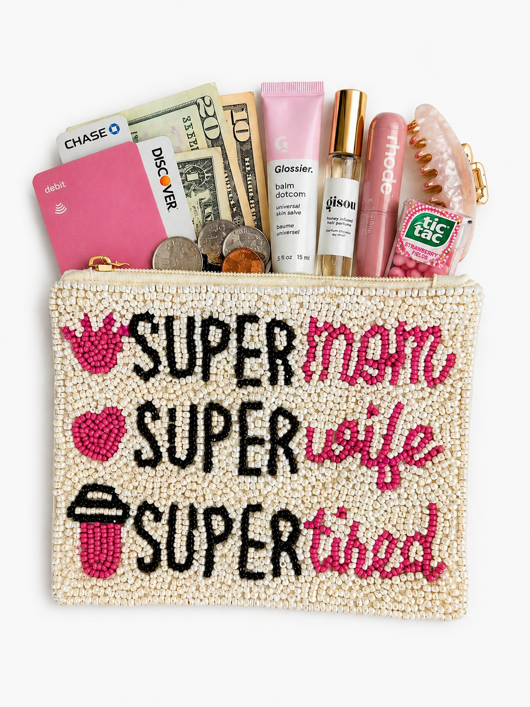 Mom And Wife Beaded Coin Purse