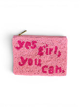 Load image into Gallery viewer, Yes Girl You Can Beaded Coin Purse
