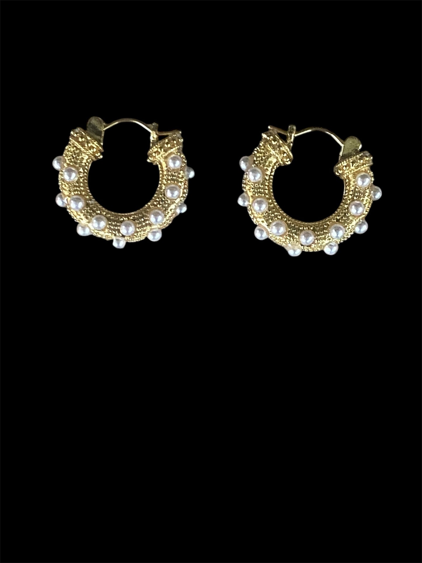 Pearl Hoops Earrings
