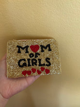 Load image into Gallery viewer, Mom Of Girls Beaded Coin Purse
