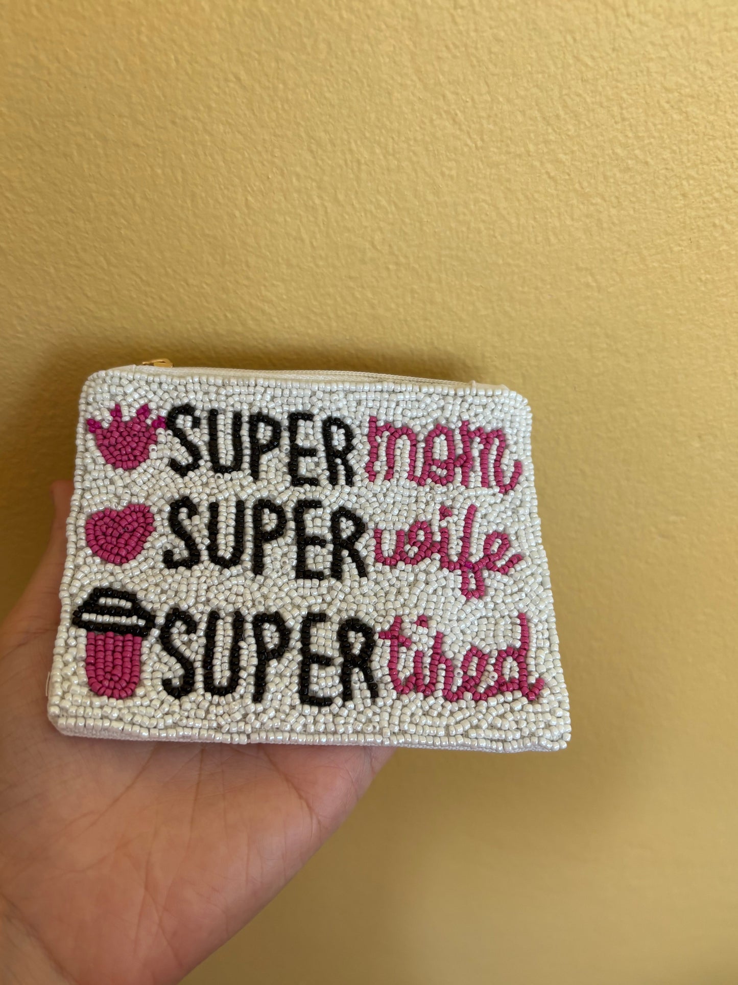 Mom And Wife Beaded Coin Purse