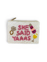 Load image into Gallery viewer, She Said Yes Beaded Coin Purse
