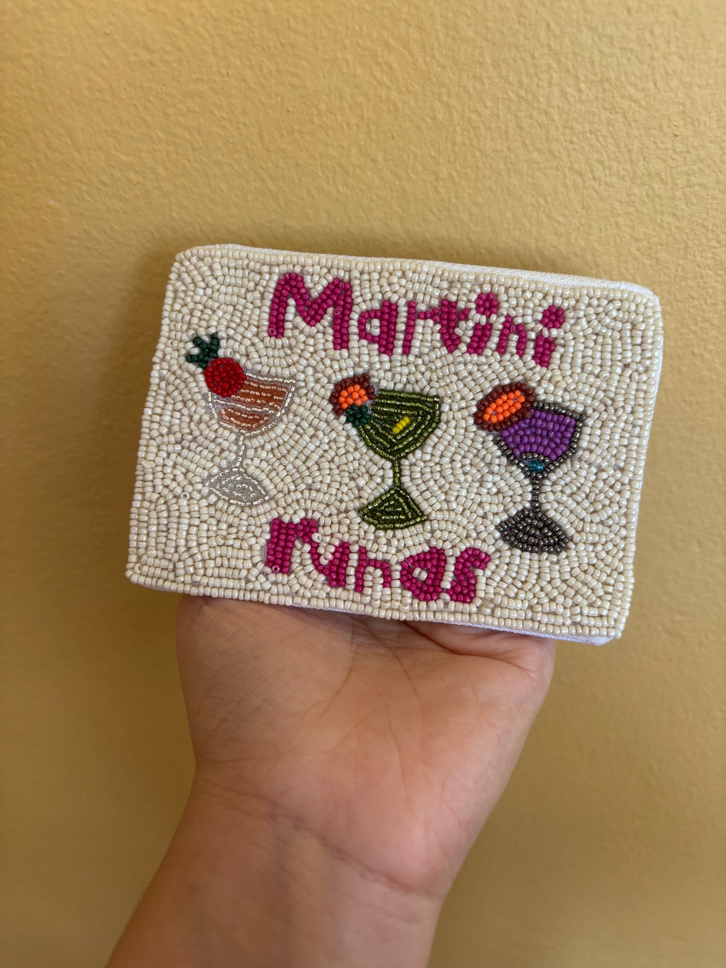 Martini Funds Beaded Coin Purse