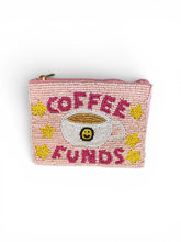Load image into Gallery viewer, Coffee Funds Beaded Coin Purse
