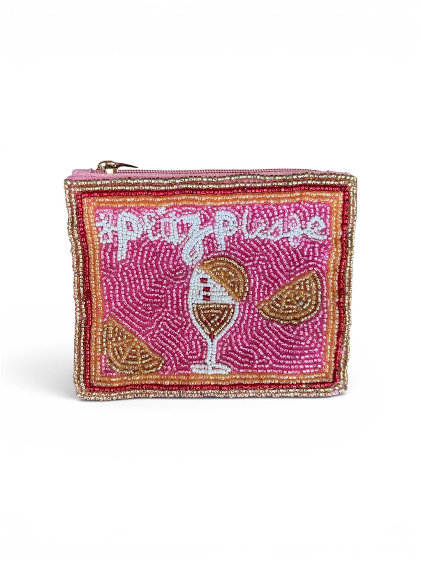 Ladies Drink Beaded Coin Purse