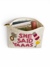 Load image into Gallery viewer, She Said Yes Beaded Coin Purse

